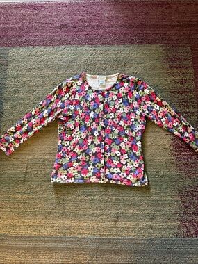 Talbots size small floral cardigan sweater